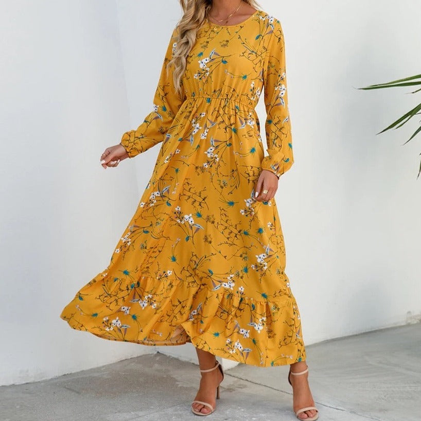 Robe longue d'été à imprimé floral Katie