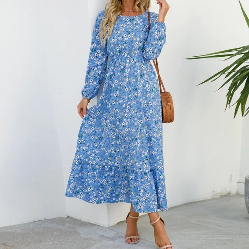 Robe longue d'été à imprimé floral Katie