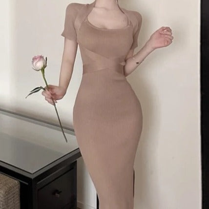 Poppy Elegant Bodycon Knit Dress