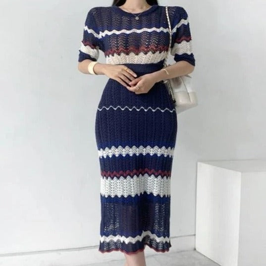 Masie Elegant Knitted Skirt & Top Two Piece Set