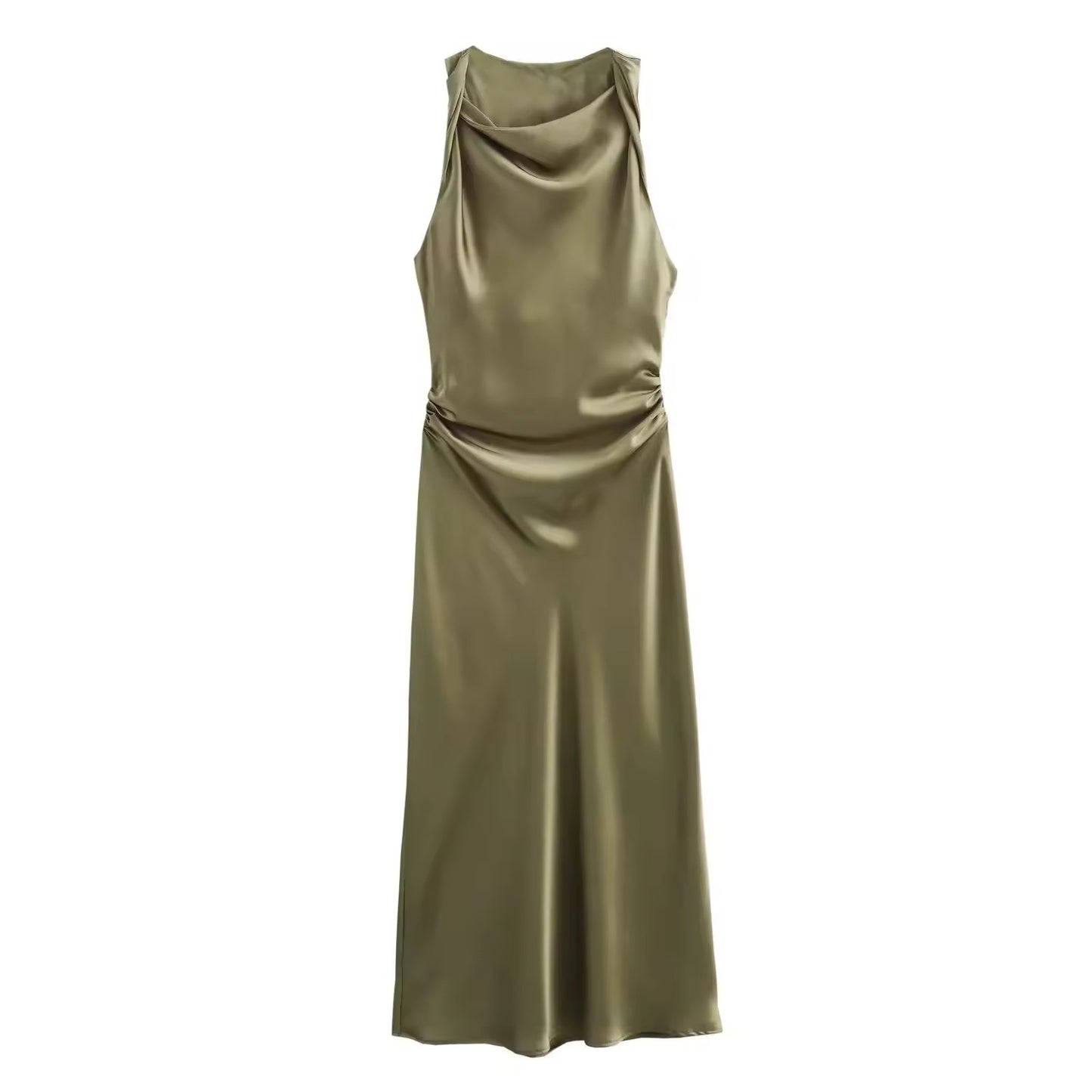 Carabella Satin Midi Dress