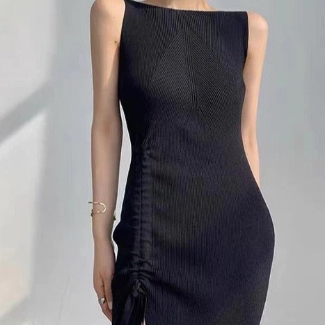 Eloise Bodycon Knitted Slit Midi Dress