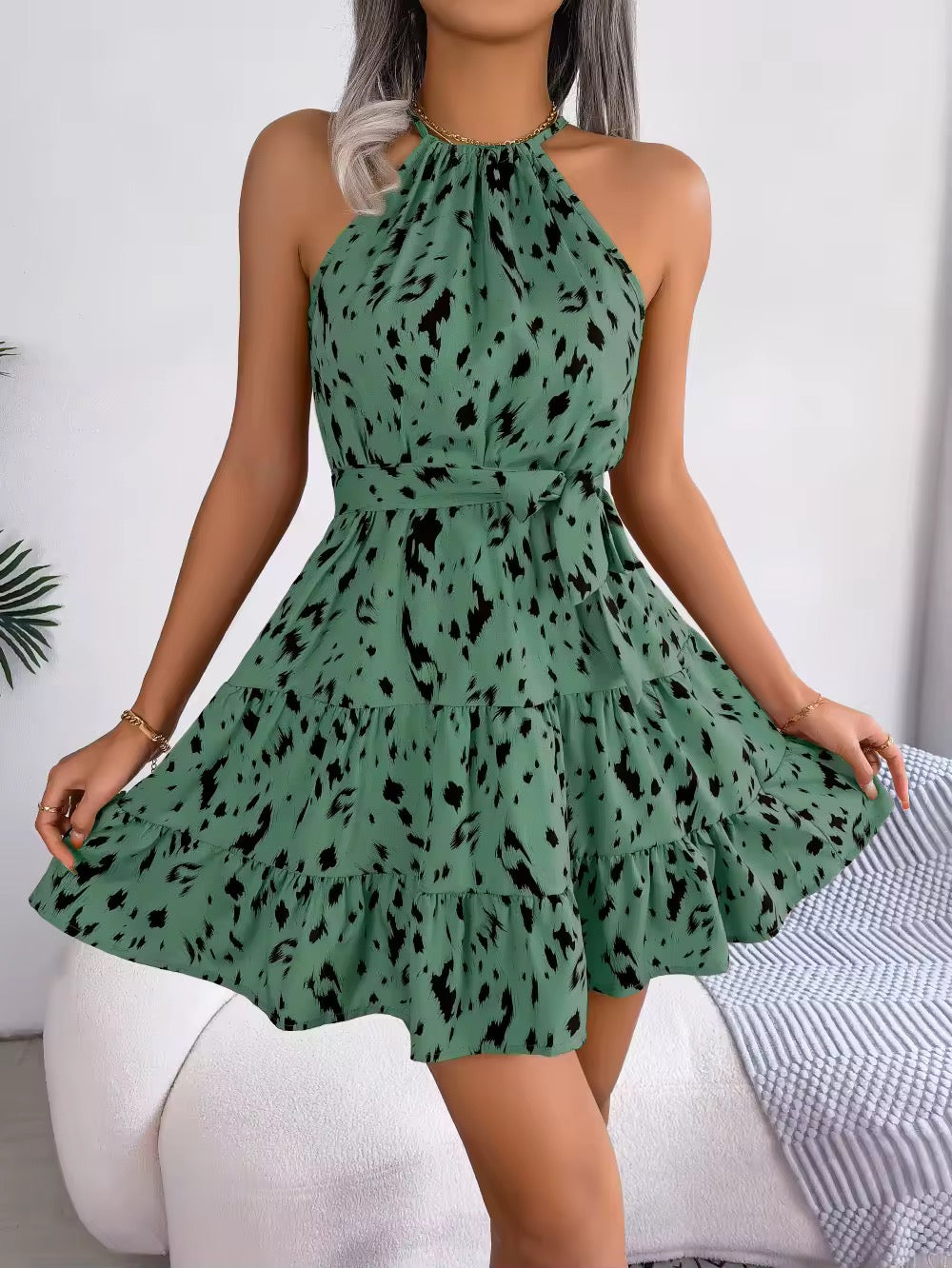 Arabella Printed Summer Mini Dress