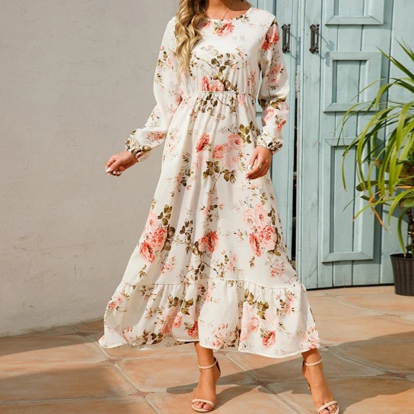 Robe longue d'été à imprimé floral Katie