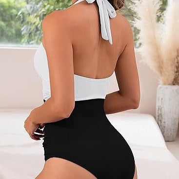 Isabella Black Monochrome Swimsuit