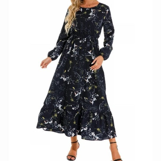 Robe longue d'été à imprimé floral Katie