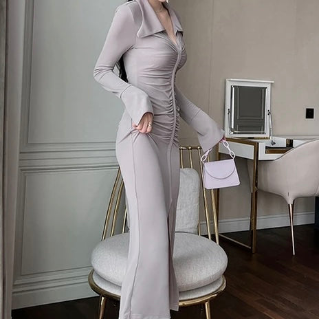 Alexandra Bodycon Slit Midaxi Dress