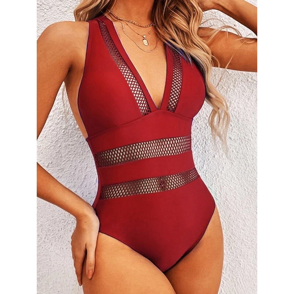 Ludovica Sexy Mesh One Piece Swimsuit - Maria Palagano