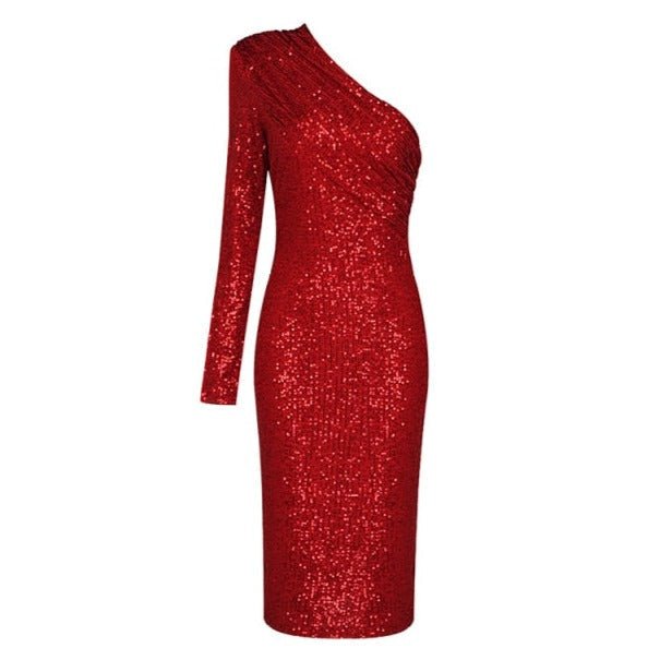 Miana Sequined Bodycon Midi Dress - Maria Palagano