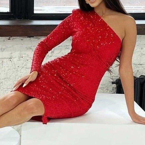 Miana Sequined Bodycon Midi Dress - Maria Palagano